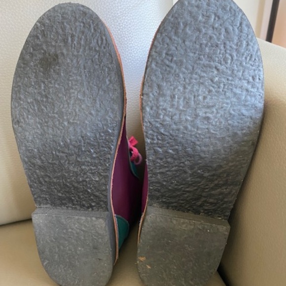 Funky 'Dragon' above-ankle booties US 7 leather lace-up multicolour - Picture 14 of 16